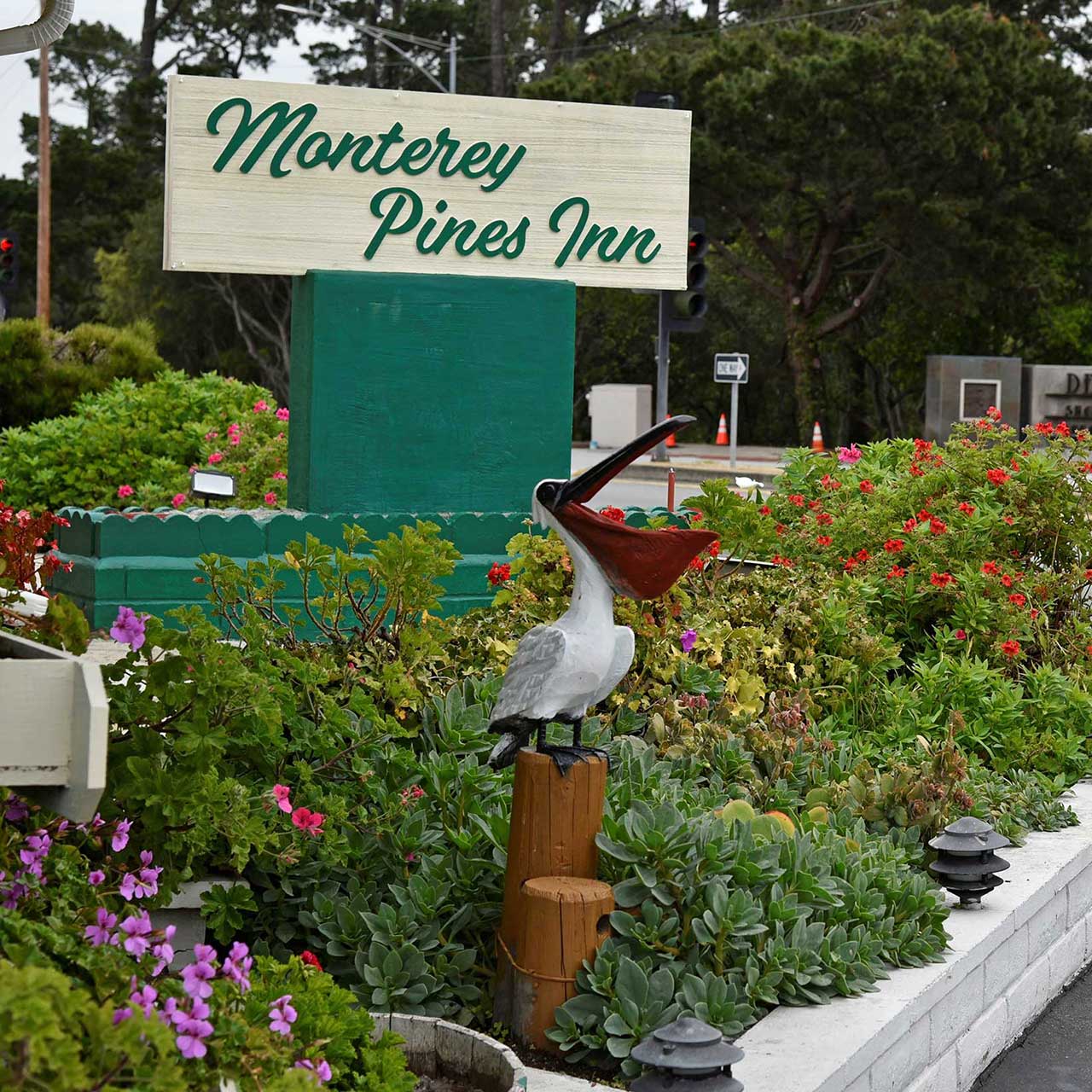 Monterey Pines Inn Sign